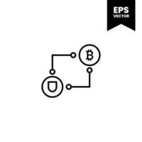 bitcoin ikon betalning symbol tecken. kryptovaluta logotyper. enkel vektor. vektor