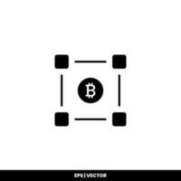 bitcoin ikon betalning symbol tecken. kryptovaluta logotyper. enkel vektor. vektor