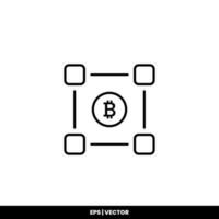 bitcoin ikon betalning symbol tecken. kryptovaluta logotyper. enkel vektor. vektor