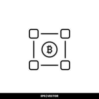 Bitcoin Symbol Zahlung Symbol unterzeichnen. Kryptowährung Logos. einfach Vektor. vektor