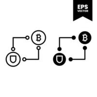 Bitcoin Symbol Zahlung Symbol unterzeichnen. Kryptowährung Logos. einfach Vektor. vektor