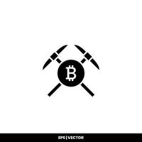 bitcoin ikon betalning symbol tecken. kryptovaluta logotyper. enkel vektor. vektor