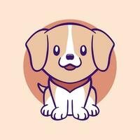 söt hund för färgad bakgrund isolerat logotyp vektor