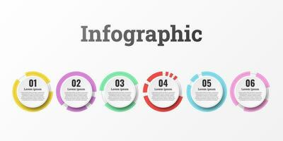 infographic Begagnade för detaljerad rapporter av Allt 6 ämnen. vektor