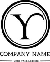 y första logotyp för fotografi och Övrig företag. enkel logotyp för namn vektor