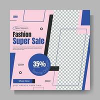 Mode Super Verkauf Post Banner Vorlage Design vektor