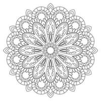 Blume Mandala. Jahrgang dekorativ Elemente. orientalisch Muster, Vektor Illustration. Islam, Ottomane Motive. Färbung Buch Seite