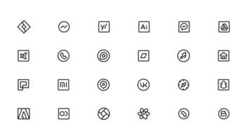 social media ikon för Allt typer företag och reklam byrå och grafisk design projekt, bäst ikoner för några design vektor