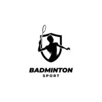 Badminton Smash Logo Designs Vorlage vektor