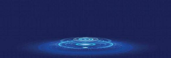 Blau Kreis Digital Licht. abstrakt Technologie Hallo Technik Hintergrund.Vektor,Illustration,. vektor