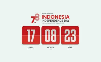 Indonesien Unabhängigkeit Tag Landschaft Banner einfach Vorlage vektor