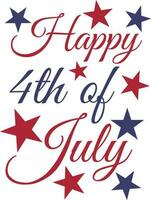 glücklich vierte Juli Urlaub im USA. amerikanisch Unabhängigkeit Tag Gruß Karte, Banner, poster.vektor Illustration vektor