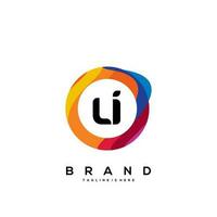 Brief li Gradient Farbe Logo Vektor Design