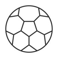 fotbollsspel bollutrustning liga fritidssportturnering linje stilikon vektor