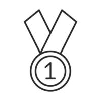 Fußballspiel Champion Medal League Freizeitsportturnier Linienstil-Symbol vektor