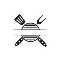 utegrill grill logotyp vektor