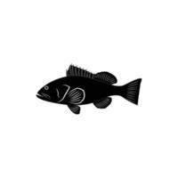 Zackenbarsch Fisch Symbol vektor