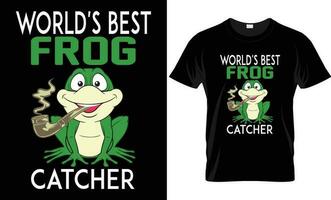 Frosch t Hemd Design. einzigartig t Hemd Design. Typografie t Hemd Design. komisch Frosch t Shirt. vektor