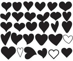 Herzen Symbol Vektor bündeln Sammlung, Liebe Symbol Vektor, Herz Vektor Symbol, Valentinstag Tag Zeichen, linear Symbol