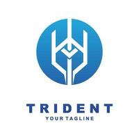 trident logotyp mall vektor ikon