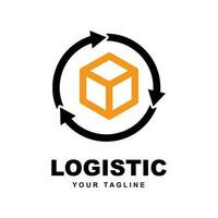 logistisch Unternehmen Logo Vektor mit Slogan Vorlage