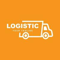 logistisch Unternehmen Logo Vektor mit Slogan Vorlage