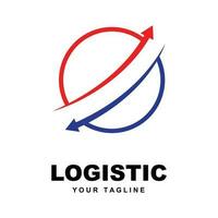 logistisk företag logotyp vektor med slogan mall