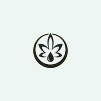 einfach Cannabis Logo Vorlage. Beste zum Logo oder Symbol. vektor