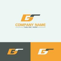 abstrakt fg gf brev enkel stil logotyp design vektor mall.