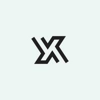 Initiale x Brief Logo Design. vektor