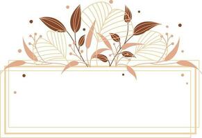 ram med blommor och leafs isolerat ikon vektor illustration design