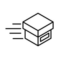 leverans förpackning hastighet kartong last distribution distribution linje stil ikon vektor