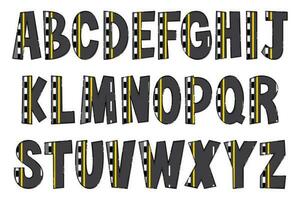 handgemacht Bürgersteig Briefe. Farbe kreativ Kunst typografisch Design vektor