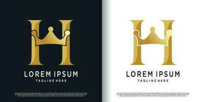 Initiale ein Logo Design mit Krone Element Konzept Prämie Vektor