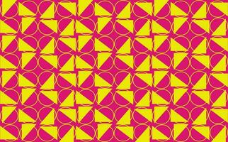 Dreiecke und Gliederung Kreise Rosa und Gelb Vektor Muster Hintergrund. füllen Hintergrund. geeignet zum Poster, Abdeckung, Hintergrund, und Design Vorlage Element.