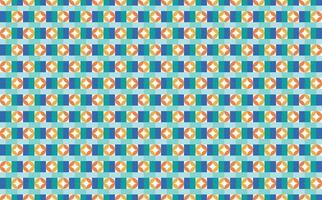 Blau Quadrate und Orange Kreise Vektor Muster Hintergrund. füllen Hintergrund. geeignet zum Design Vorlage, Hintergrund, Marke Identität, und Beförderung Medien.