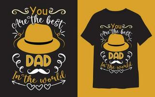 Papa Typografie T-Shirt Design, Vaters Tag T-Shirt Design. vektor