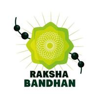 Raksha Bandhan traditionelles indisches Armband Symbol der Liebe zwischen Brüdern und Schwestern vektor