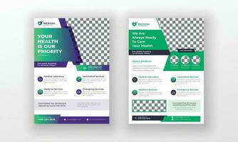 kreatives Flyer-Poster-Vorlagendesign für das medizinische Gesundheitswesen vektor