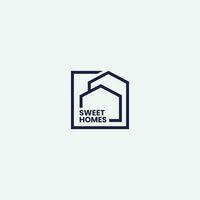 modern Stile Zuhause Logo Design Konzept mit einfach, minimalistisch Stil. Haus, Immobilien, echt Nachlass Symbol Vorlage vektor