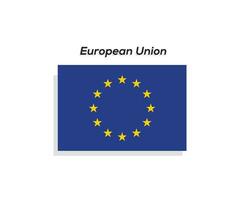 officiell flagga av europeisk union. vektor eu flagga