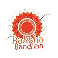 Raksha Bandhan traditionelles indisches Armband Symbol der Liebe zwischen Brüdern und Schwestern vektor