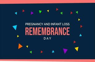 Schwangerschaft und Säugling Verlust Erinnerung Tag vektor