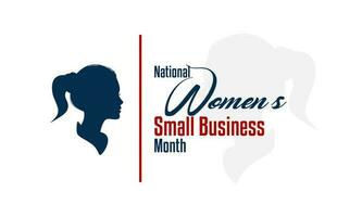 National Frauen klein Geschäft Monat vektor