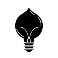 Glühbirne Öko Idee Metapher isoliert Symbol Silhouette Stil vektor