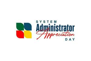 System Administrator Anerkennung Tag, Systemadministrator Tag vektor