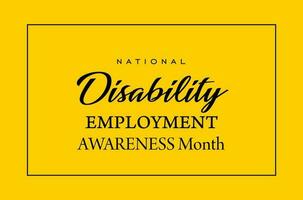 National Behinderung Beschäftigung Bewusstsein Monat... vektor