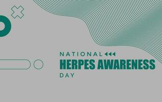 National Herpes Bewusstsein Tag vektor