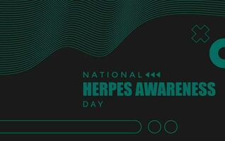 National Herpes Bewusstsein Tag... vektor