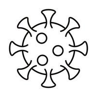 Covid 19 Coronavirus-Virus-Erreger verbreiten Ausbruch Krankheit Pandemie Symbol Linienstil vektor